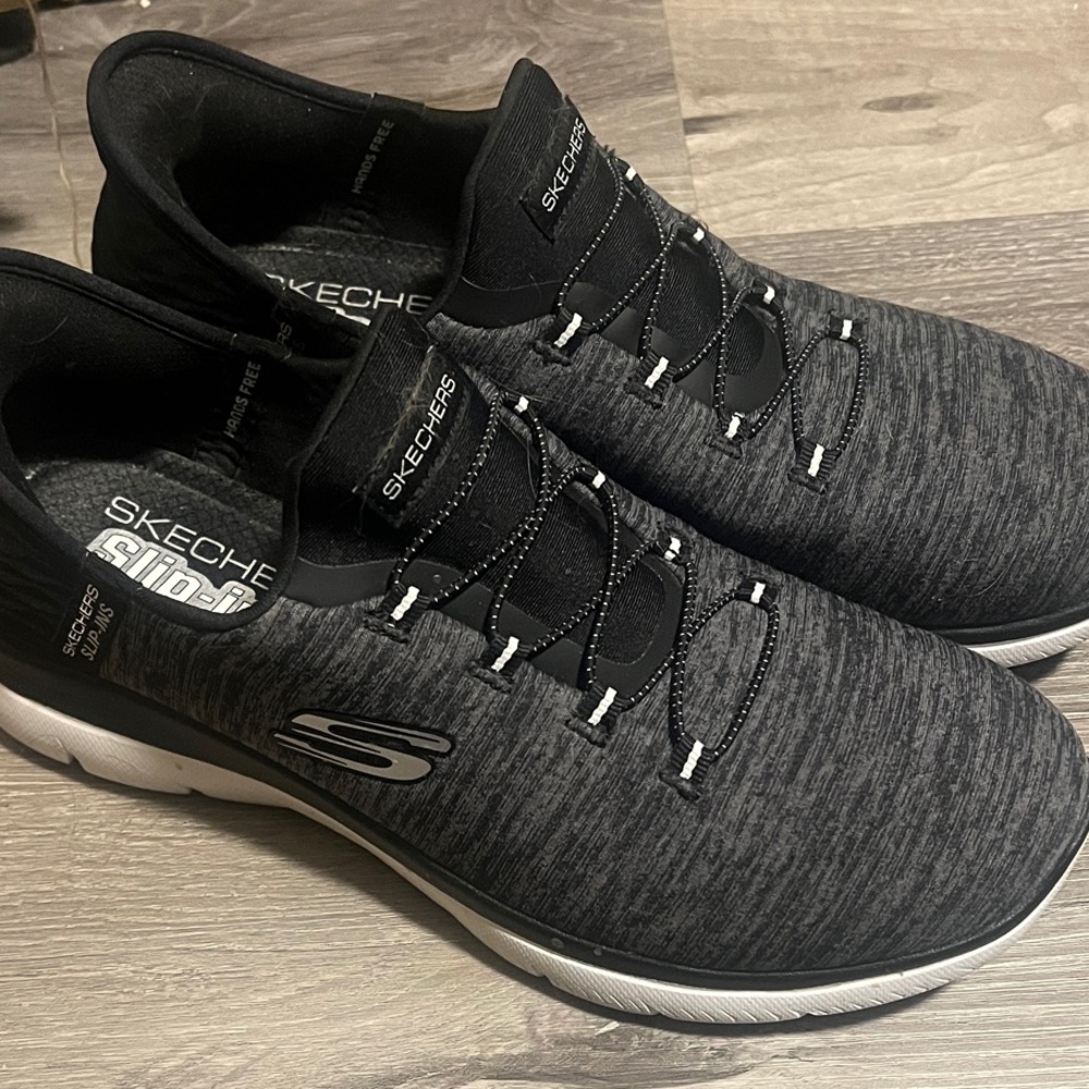 Skechers Women Gray Slip-On Sneakers